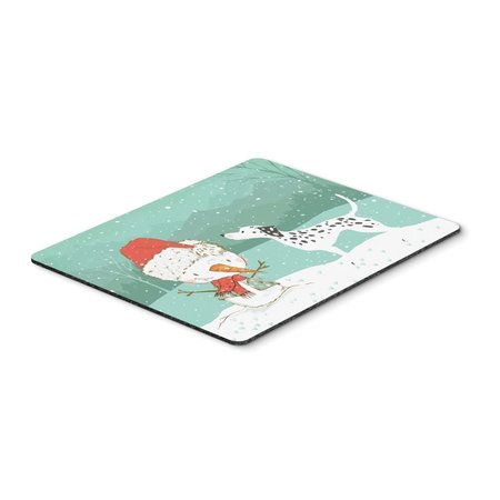 CAROLINES TREASURES Dalmatian & Snowman Christmas Mouse Pad; Hot Pad or Trivet CK2037MP